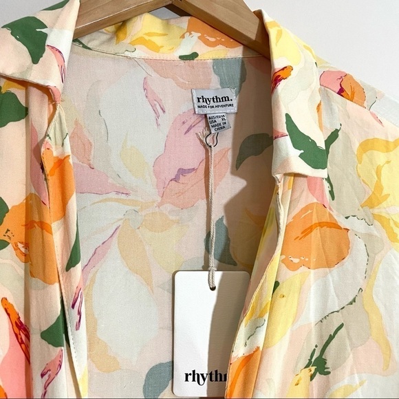 Rhythm. Ivy Long Sleeve Tie Front Crop Top - Picture 6 of 10